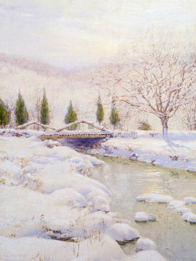 Palmer Walter Launt The Bridge Winter - 沃尔特·朗特·帕尔默